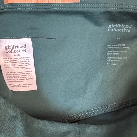 BNWOT Girlfriend Collective High Rise Compression Leggings Moss colour size M - Picture 5 of 5